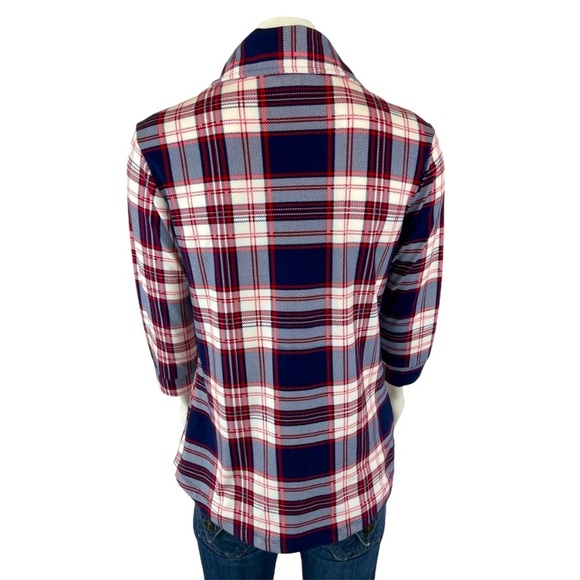 NWT Market & Spruce Balsman Button Down Plaid Knit Top - Picture 3 of 11